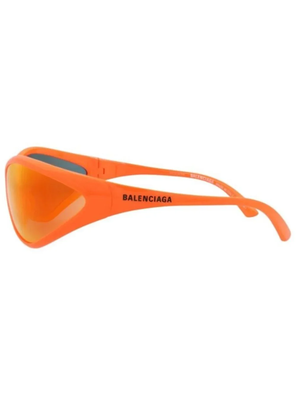 New Balenciaga Unisex Shield/Wrap Orange Red Fashion Designer Sunglasses